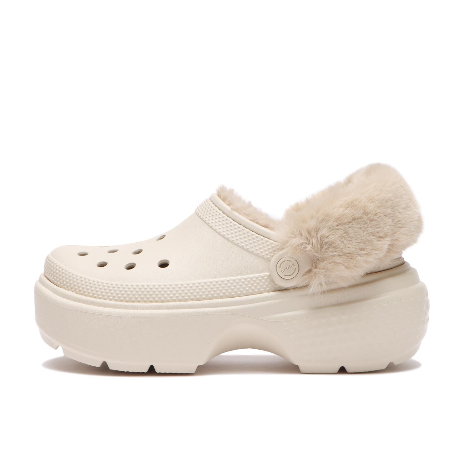 crocs「【crocs】STOMP LINED CLOG」|サンダル|グレー