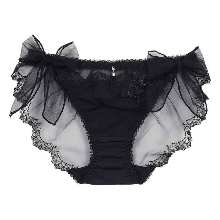 intesucre「アンテシュクレ narue&times;intesucre IBT385ペア サイドリボンショーツ ISD385」|インナー|BK