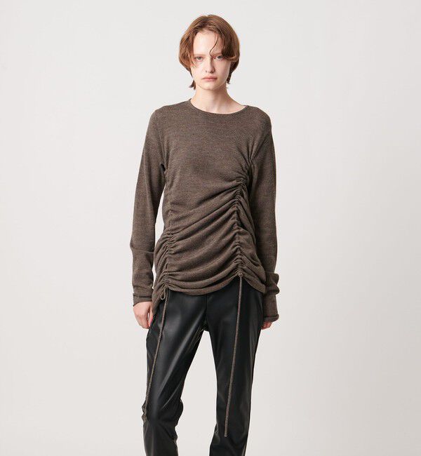 AEWEN MATOPH「＜AEWEN MATOPH＞シャーリング ２WAYニットワンピース」|ワンピース|DK.BROWN