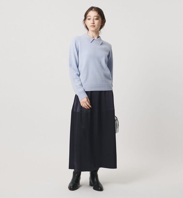 UNITED ARROWS「ラインストーン ポロ ニット」|ニット・セーター|