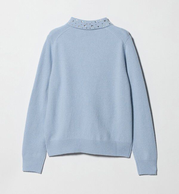 UNITED ARROWS「ラインストーン ポロ ニット」|ニット・セーター|