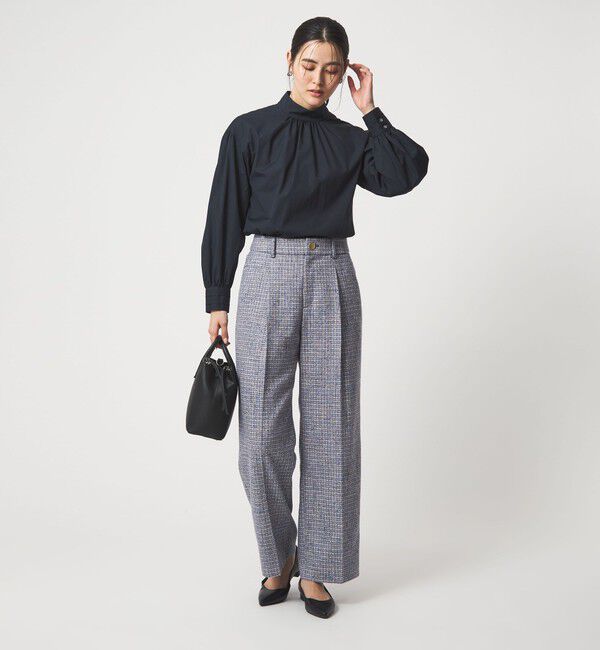 UNITED ARROWS green label relaxing「［size SHORTあり］ハイネック ボリューム スリーブ ブラウス」|シャツ・ブラウス|