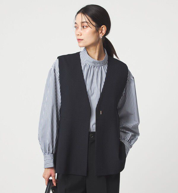 UNITED ARROWS green label relaxing「［size SHORTあり］ハイネック ボリューム スリーブ ブラウス」|シャツ・ブラウス|