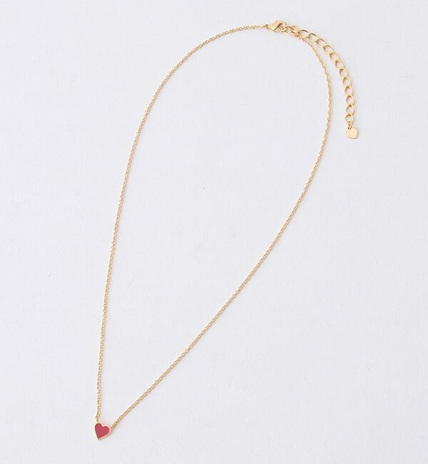 Ray BEAMS 「プチ エポハート ネックレス」|ネックレス|RED