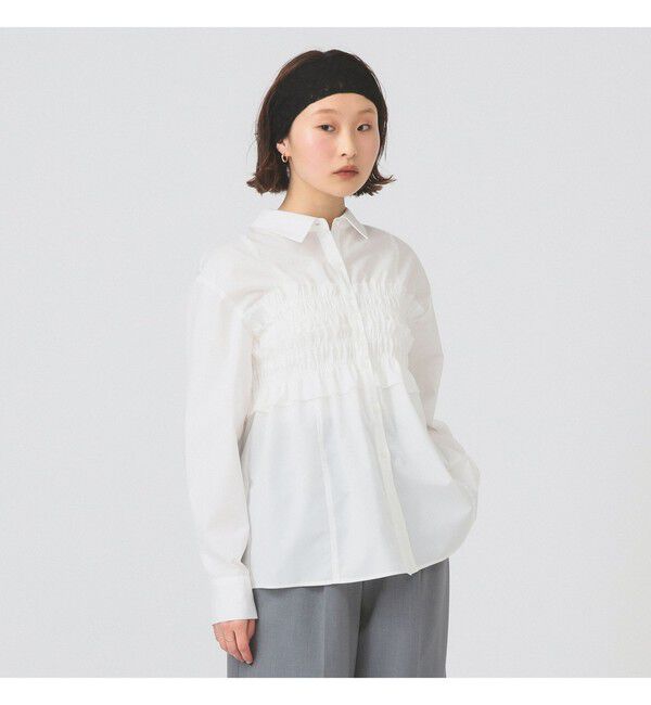 Ray BEAMS 「ビスチェ シャーリング シャツ」|シャツ・ブラウス|WHITE