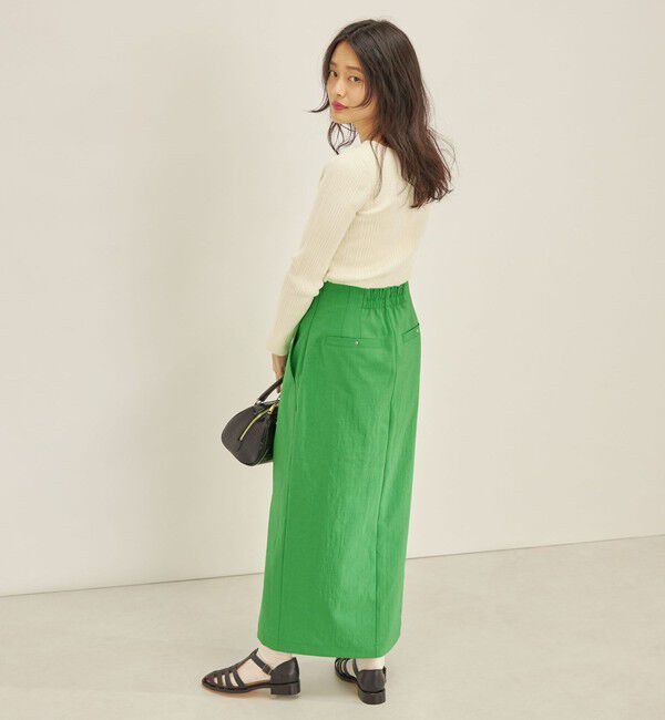 SHIPS for women「〈手洗い可能〉フェルガナ コットン ランダム リブ スクエアネック プルオーバー ◇」|ニット・セーター|