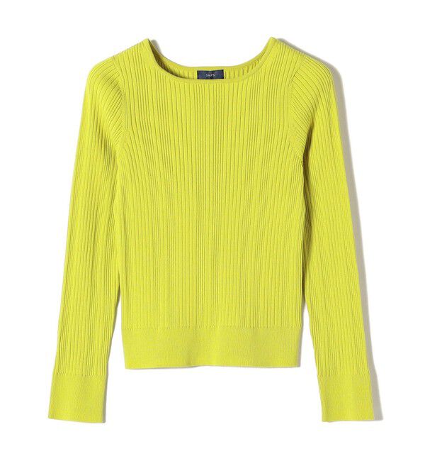 SHIPS for women「〈手洗い可能〉フェルガナ コットン ランダム リブ スクエアネック プルオーバー ◇」|ニット・セーター|