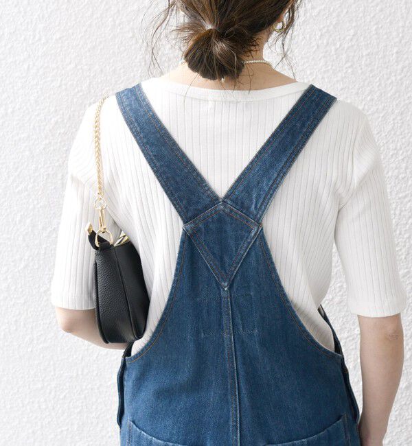 SHIPS any「SHIPS any:〈洗濯機可能〉テレコ リブ ハーフスリーブ TEE」|Tシャツ・カットソー|