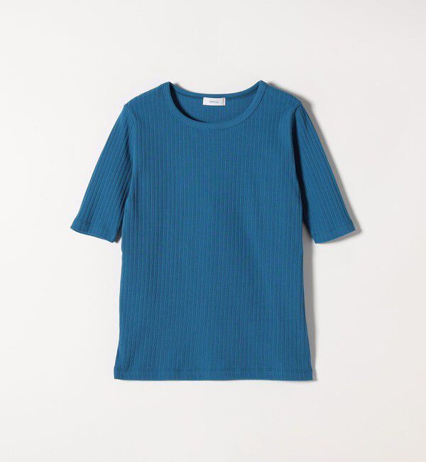 SHIPS any「SHIPS any:〈洗濯機可能〉テレコ リブ ハーフスリーブ TEE」|Tシャツ・カットソー|