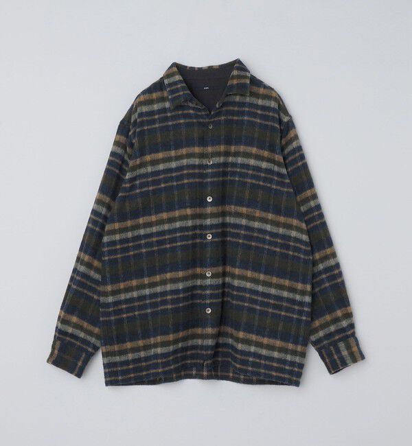 SHIPS「SHIPS :イタリーヤーン チェック シャギー シャツ アウター」|シャツ・ブラウス|