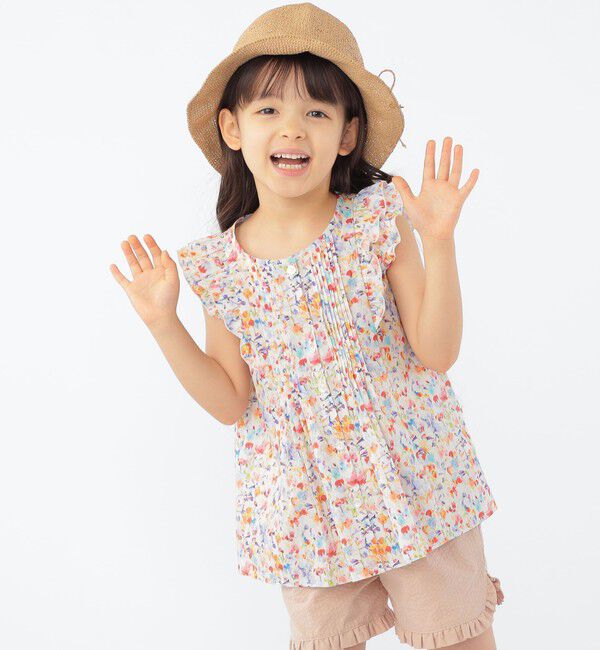 SHIPS KIDS「SHIPS KIDS:100～130cm / フリル ブラウス」|シャツ・ブラウス|