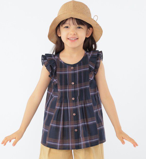 SHIPS KIDS「SHIPS KIDS:100～130cm / フリル ブラウス」|シャツ・ブラウス|