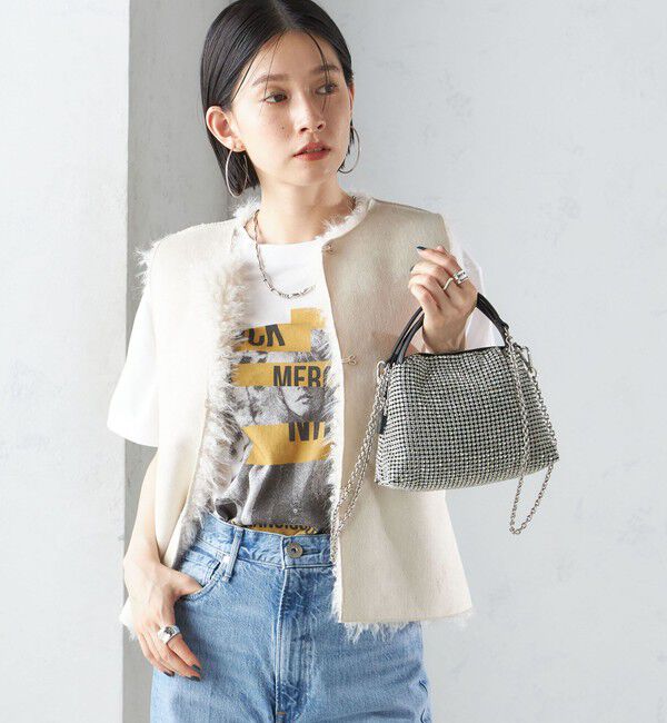 SHIPS for women「リバーシブル フェイクファー ボンディング ジレ」|ベスト・ジレ|