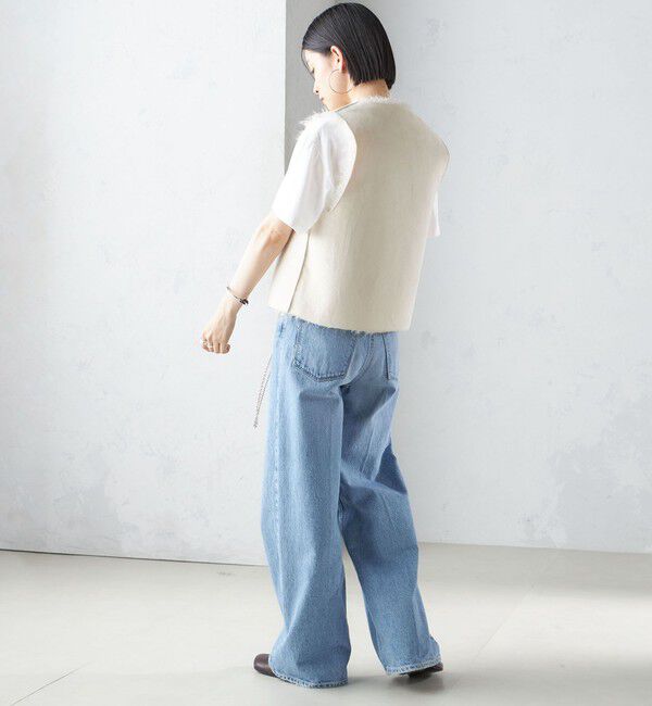 SHIPS for women「リバーシブル フェイクファー ボンディング ジレ」|ベスト・ジレ|