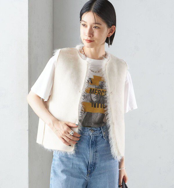 SHIPS for women「リバーシブル フェイクファー ボンディング ジレ」|ベスト・ジレ|