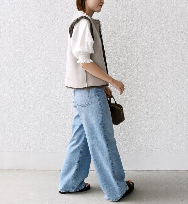 SHIPS for women「リバーシブル フェイクファー ボンディング ジレ」|ベスト・ジレ|