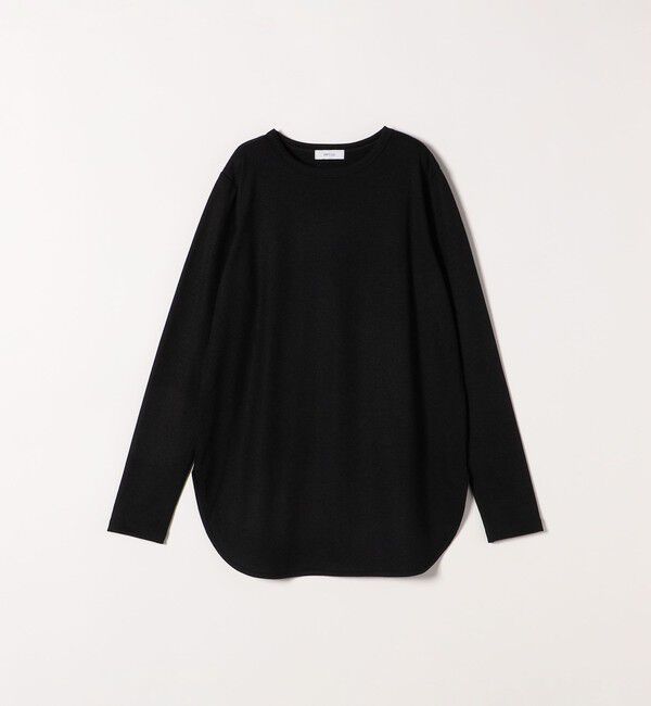 SHIPS any「SHIPS any:〈手洗い可能〉ウール ソフトシアー ラウンドヘム ロングスリーブ TEE」|Tシャツ・カットソー|