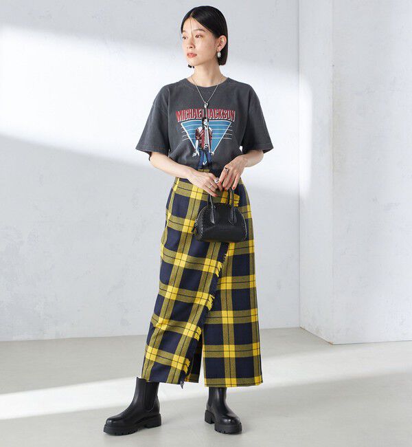 SHIPS for women「チェック フリンジ スカート」|スカート|