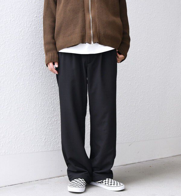 SHIPS any「SHIPS any: ストレッチ 裏起毛 ウォーム 2タック ワイド イージー パンツ◇」|チノ|