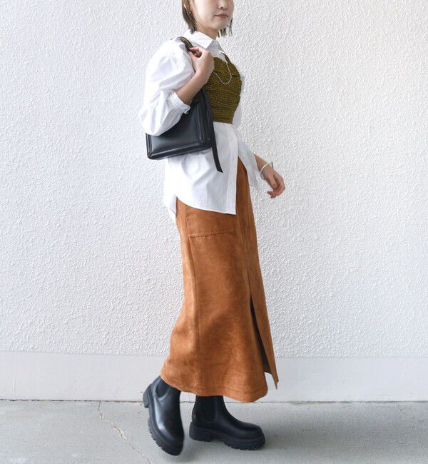 SHIPS for women「ポリエステルスエード ポケット スカート」|スカート|