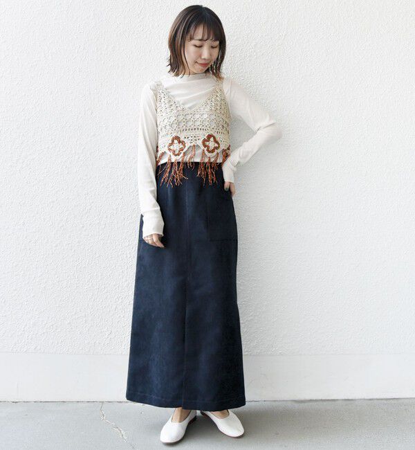 SHIPS for women「ポリエステルスエード ポケット スカート」|スカート|