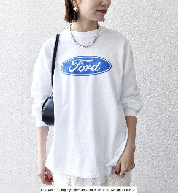 SHIPS any「【SHIPS any別注】GOOD ROCK SPEED: FORD ロゴ プリント Tシャツ (ロンT)◇」|Tシャツ・カットソー|オフホワイト