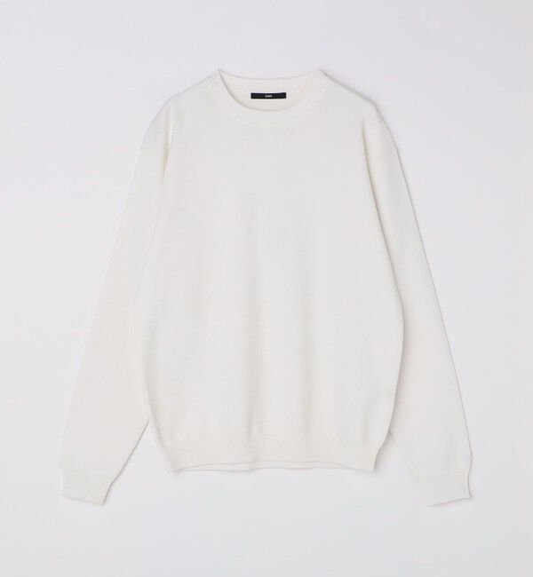 SHIPS「【WEB限定】SHIPS:〈ネックが選べる/手洗い可能〉テレワーク ビズ ワンポイント ロゴ ニット」|ニット・セーター|