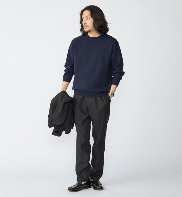 SHIPS「【WEB限定】SHIPS:〈ネックが選べる/手洗い可能〉テレワーク ビズ ワンポイント ロゴ ニット」|ニット・セーター|