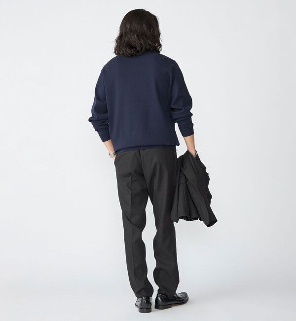 SHIPS「【WEB限定】SHIPS:〈ネックが選べる/手洗い可能〉テレワーク ビズ ワンポイント ロゴ ニット」|ニット・セーター|