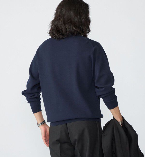 SHIPS「【WEB限定】SHIPS:〈ネックが選べる/手洗い可能〉テレワーク ビズ ワンポイント ロゴ ニット」|ニット・セーター|