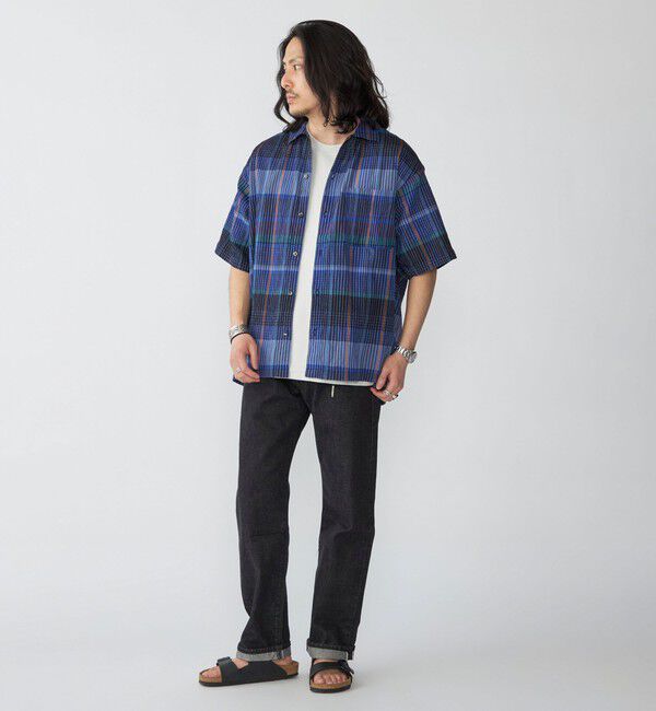 SHIPS「SHIPS: ボイル ビッグ チェック レギュラーカラー ウィークエンド ショートスリーブ シャツ」|シャツ・ブラウス|