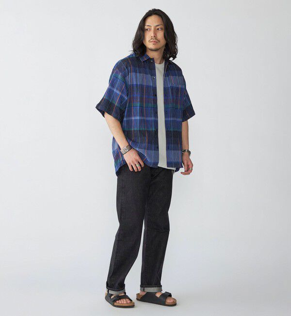 SHIPS「SHIPS: ボイル ビッグ チェック レギュラーカラー ウィークエンド ショートスリーブ シャツ」|シャツ・ブラウス|