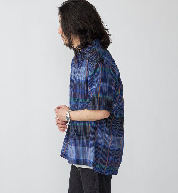 SHIPS「SHIPS: ボイル ビッグ チェック レギュラーカラー ウィークエンド ショートスリーブ シャツ」|シャツ・ブラウス|