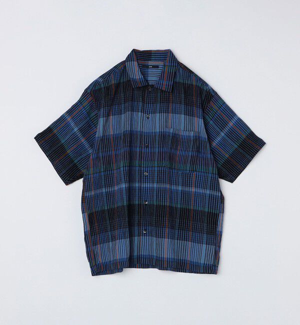 SHIPS「SHIPS: ボイル ビッグ チェック レギュラーカラー ウィークエンド ショートスリーブ シャツ」|シャツ・ブラウス|