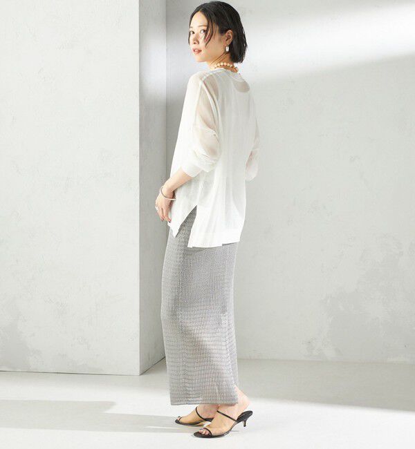 SHIPS for women「〈手洗い可能〉18G コットン ナイロン Vネック 1 ボタン カーディガン」|カーディガン|