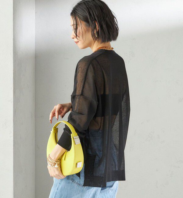 SHIPS for women「〈手洗い可能〉18G コットン ナイロン Vネック 1 ボタン カーディガン」|カーディガン|