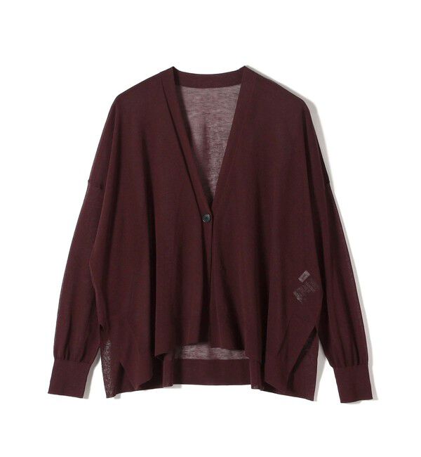 SHIPS for women「〈手洗い可能〉18G コットン ナイロン Vネック 1 ボタン カーディガン」|カーディガン|