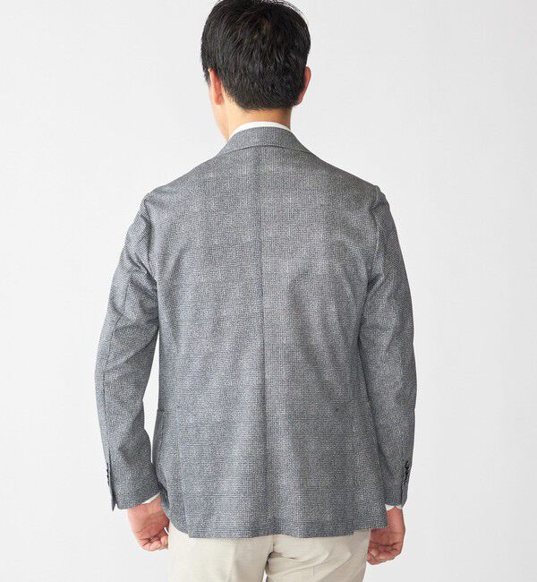 SHIPS「SHIPS: ジャージー ハウンドトゥース プリント ライト ジャケット」|テーラードジャケット|