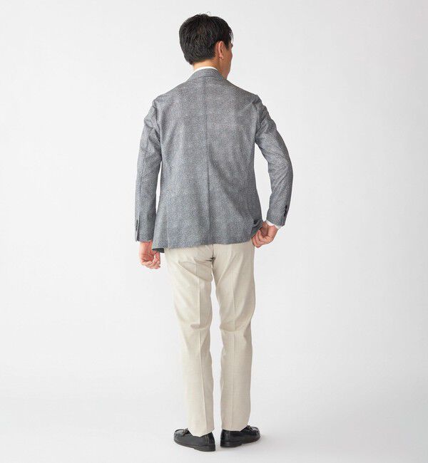 SHIPS「SHIPS: ジャージー ハウンドトゥース プリント ライト ジャケット」|テーラードジャケット|