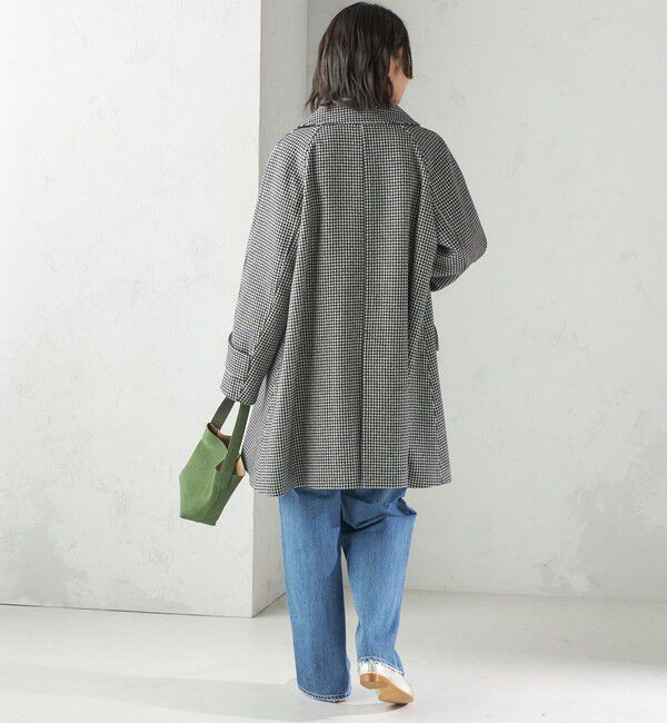 SHIPS for women「千鳥 / ソリッド ウール メルトン ステンカラー コート」|ステンカラーコート|