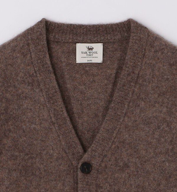 SHIPS「SHIPS: 5ゲージ ヤク ブレンド カーディガン」|カーディガン|