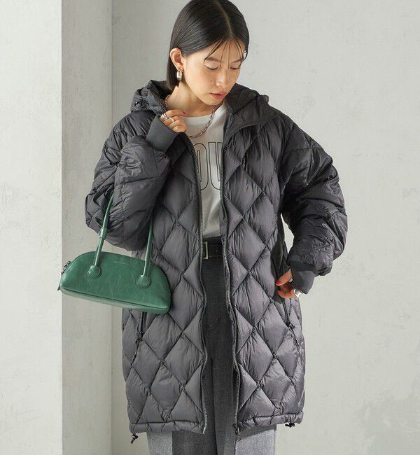 SHIPS for women「【SHIPS別注】Wai+ &times; TAION:〈手洗い可能〉ミディ ダウン コート」|ダウン|