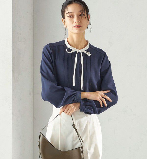 SHIPS for women「〈洗濯機可能〉無地 / プリント ピンタック ブラウス（セレモニー対応可）」|シャツ・ブラウス|