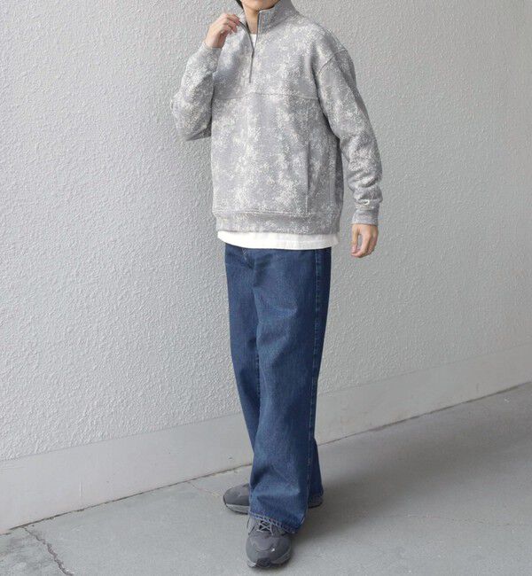 SHIPS any「SHIPS any:〈洗濯機可能〉コットン ジャガード ハーフジップ 裏毛 スウェット(セットアップ対応)◇」|スウェット・ジャージ|