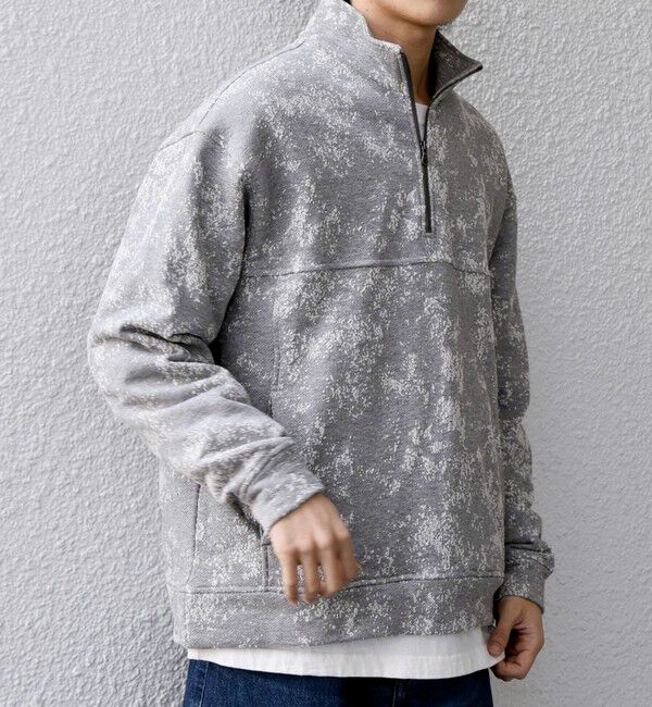 SHIPS any「SHIPS any:〈洗濯機可能〉コットン ジャガード ハーフジップ 裏毛 スウェット(セットアップ対応)◇」|スウェット・ジャージ|