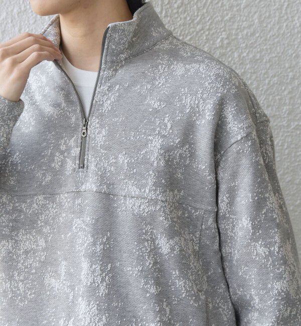 SHIPS any「SHIPS any:〈洗濯機可能〉コットン ジャガード ハーフジップ 裏毛 スウェット(セットアップ対応)◇」|スウェット・ジャージ|