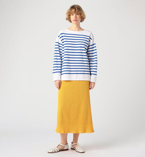 MACPHEE「コットンパネルボーダー バスクシャツ」|Tシャツ・カットソー|