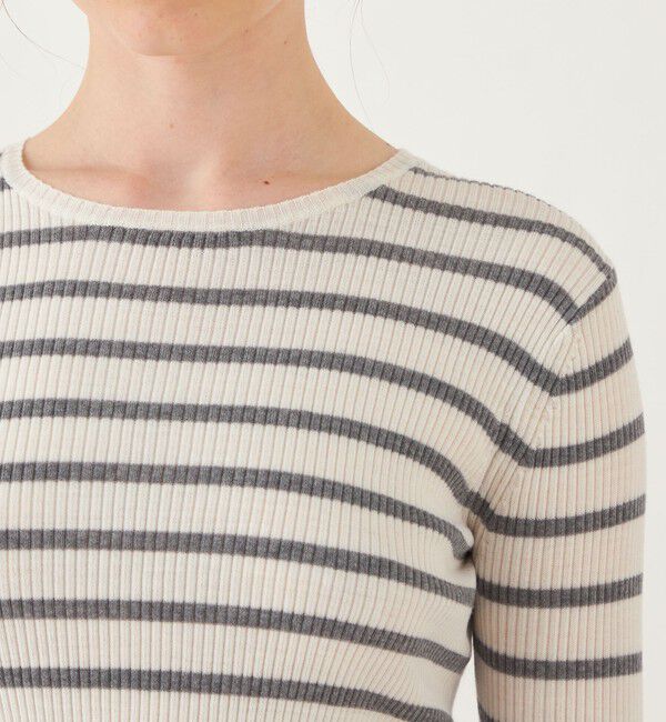 GALERIE VIE「プルミエールウールリブ クルーネックプルオーバー」|ニット・セーター|