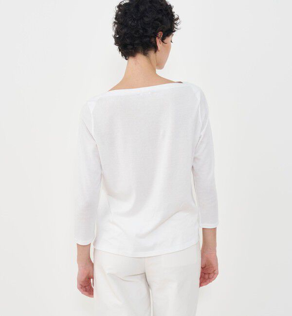 GALERIE VIE「パウダーコットン ボートネックプルオーバー」|Tシャツ・カットソー|