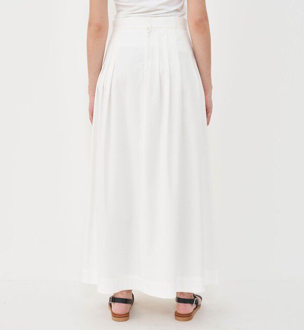 GALERIE VIE「ノンマーセラコットンギャバジン ランダムタックスカート」|フレア|